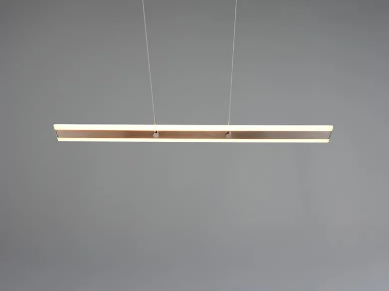 LED Pendelleuchte ARCOLA stufenlos höhenverstellbar Silber, Breite 115cm