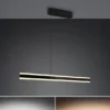LED Pendelleuchte ARCOLA stufenlos höhenverstellbar Schwarz, Breite 115cm