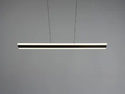 LED Pendelleuchte ARCOLA stufenlos höhenverstellbar Schwarz, Breite 115cm