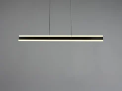 LED Pendelleuchte ARCOLA stufenlos höhenverstellbar Schwarz, Breite 115cm