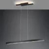 LED Pendelleuchte BELFAST lang 3 Stufen dimmbar Schwarz, Breite 115cm