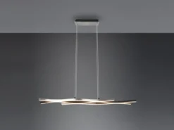 LED Pendelleuchte BLAZE dimmbar & Lichtfarbe einstellbar Silber, Breite 107cm