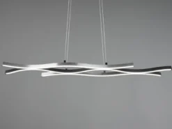LED Pendelleuchte BLAZE dimmbar & Lichtfarbe einstellbar Silber, Breite 107cm