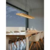 LED Pendelleuchte BRAD stufenweise dimmbar mit Naturholz, Breite 100cm