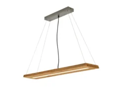LED Pendelleuchte BRAD stufenweise dimmbar mit Naturholz, Breite 100cm