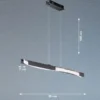 LED Pendelleuchte BRIDGE Schwarz/Weiß dimmbar, Breite 95cm
