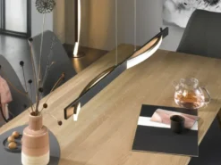 LED Pendelleuchte BRIDGE Schwarz/Weiß dimmbar, Breite 95cm