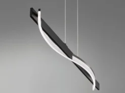 LED Pendelleuchte BRIDGE Schwarz/Weiß dimmbar, Breite 95cm