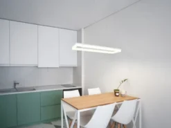 LED Pendelleuchte CAMINO modern in Weiß, Breite 70cm