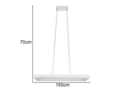 LED Pendelleuchte CAMINO modern in Weiß, Breite 70cm