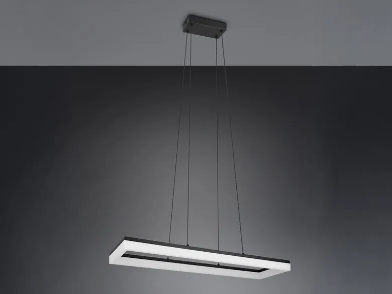 LED Pendelleuchte CAMINO modern in Schwarz, Breite 70cm
