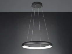 LED Pendelleuchte CARDONA groß Schwarz, dimmbar & 3 Lichtfarben, Ø 75cm