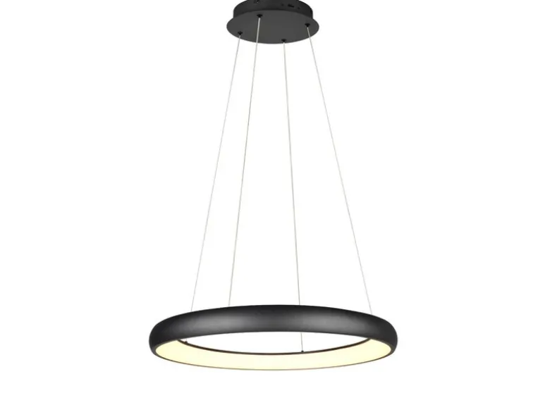 LED Pendelleuchte CARDONA groß Schwarz, dimmbar & 3 Lichtfarben, Ø 75cm