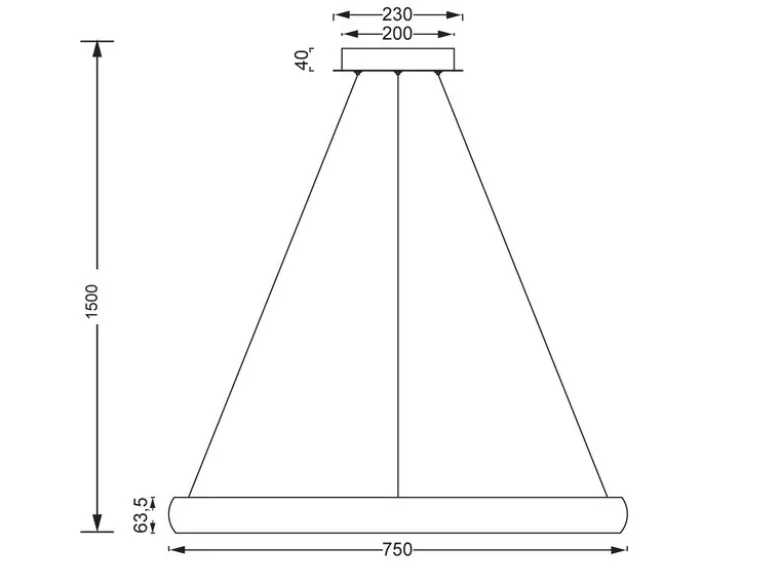 LED Pendelleuchte CARDONA groß Schwarz, dimmbar & 3 Lichtfarben, Ø 75cm