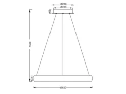 LED Pendelleuchte CARDONA groß Weiß, dimmbar & 3 Lichtfarben, Ø 62cm
