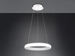 LED Pendelleuchte CARDONA groß Weiß, dimmbar & 3 Lichtfarben, Ø 62cm