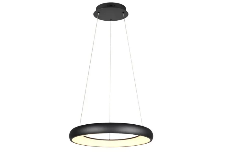 LED Pendelleuchte CARDONA groß Schwarz, dimmbar & 3 Lichtfarben, Ø 62cm