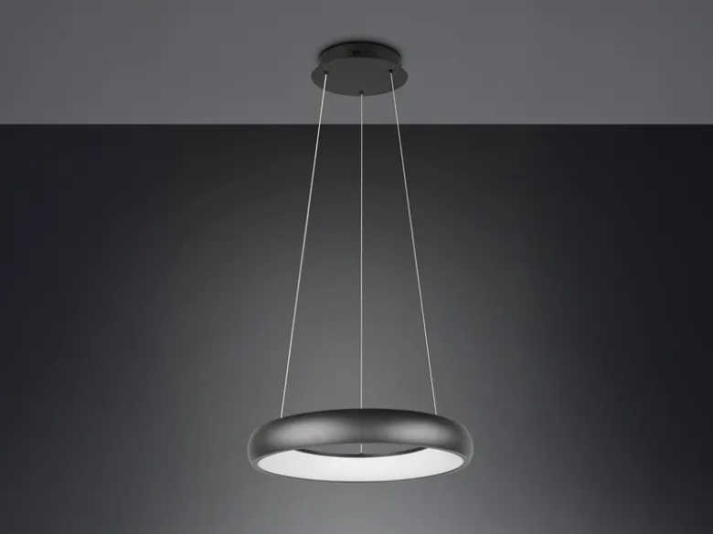 LED Pendelleuchte CARDONA Schwarz, dimmbar & 3 Lichtfarben, Ø 46,5cm