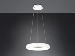 LED Pendelleuchte CARDONA Weiß, dimmbar & 3 Lichtfarben, Ø 46,5cm