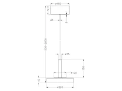 LED Pendelleuchte CELESTE 1-flammig höhenverstellbar Glas Weiß, Ø 22cm