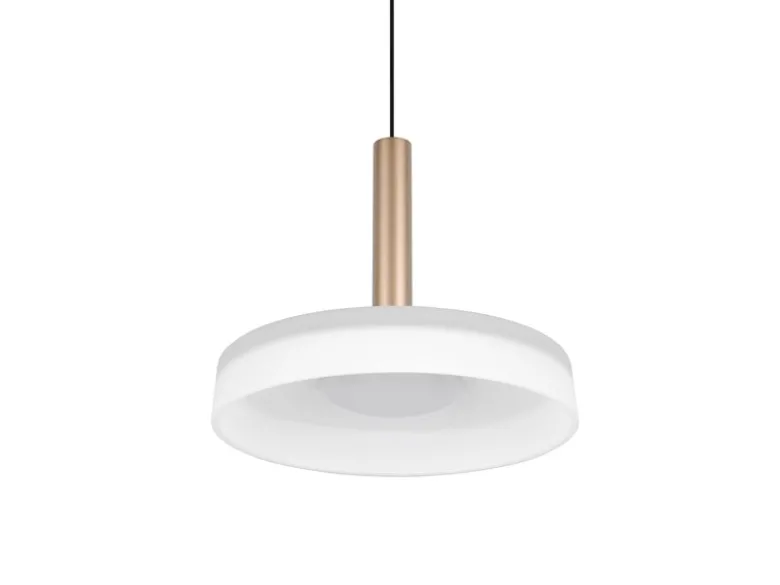 LED Pendelleuchte CELESTE 1-flammig höhenverstellbar Glas Weiß, Ø 22cm