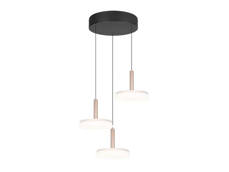LED Pendelleuchte CELESTE 3-flammig höhenverstellbar Glas Weiß, Ø 35cm