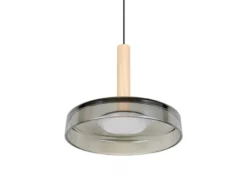 LED Pendelleuchte CELESTE 1-flammig höhenverstellbar Glas Chrom, Ø 22cm