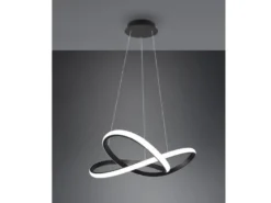 LED Pendelleuchte COURSE Schwarz mit Stufen Dimmer, 4000K Neutralweiß, Ø 60cm