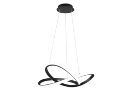LED Pendelleuchte COURSE Schwarz mit Stufen Dimmer, 4000K Neutralweiß, Ø 60cm