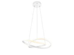 LED Pendelleuchte COURSE Weiß Stufen Dimmer 4000 Kelvin Neutralweiß, Ø 60cm