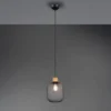 LED Pendelleuchte dimmbar 1-flammig Metall Gitterschirm Schwarz, Ø 18cm