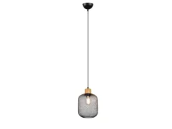 LED Pendelleuchte dimmbar 1-flammig Metall Gitterschirm Schwarz, Ø 18cm