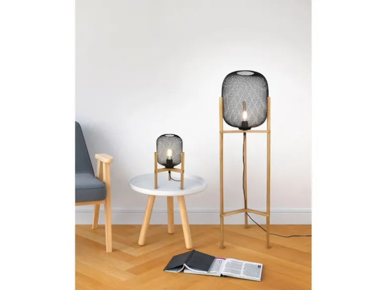 LED Pendelleuchte dimmbar 1-flammig Metall Gitterschirm Schwarz, Ø 18cm