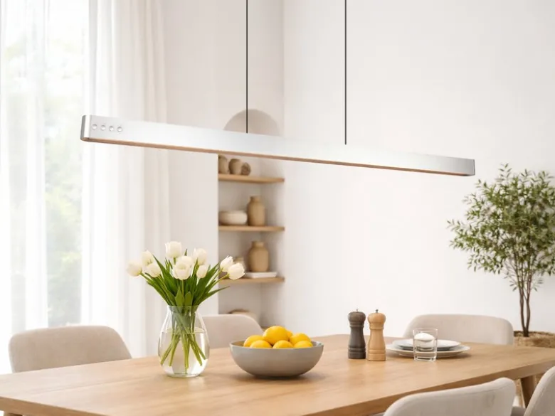 LED Pendelleuchte DONEGAL elektrisch höhenverstellbar, Tageslicht, Breite 150cm
