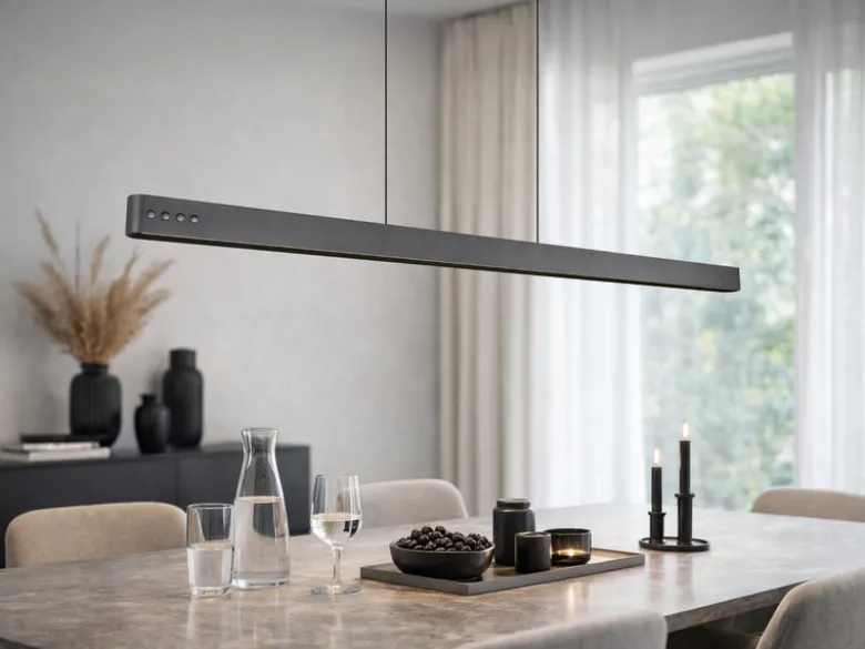 LED Pendelleuchte DONEGAL elektrisch höhenverstellbar, Tageslicht, Breite 150cm