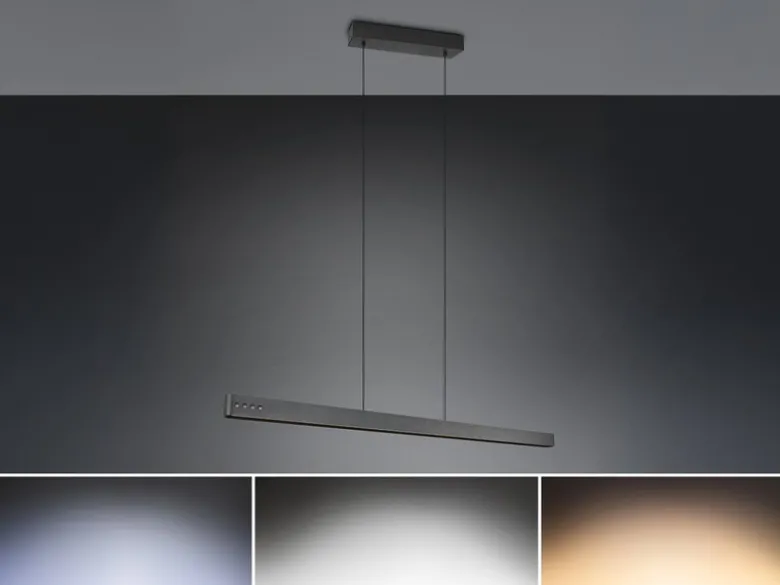 LED Pendelleuchte DONEGAL elektrisch höhenverstellbar, Tageslicht, Breite 150cm