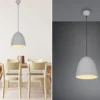 LED Pendelleuchte einflammig Metall Grau rund, Ø 25cm