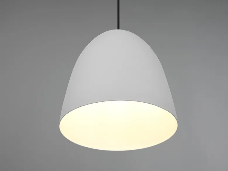 LED Pendelleuchte einflammig Metall Grau rund, Ø 25cm