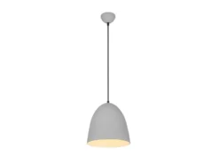 LED Pendelleuchte einflammig Metall Grau rund, Ø 25cm