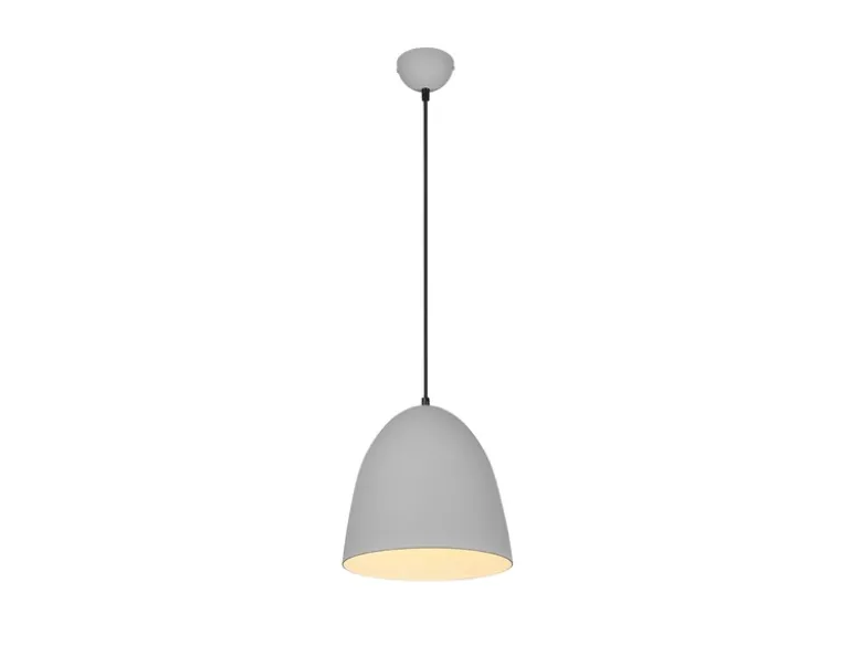 LED Pendelleuchte einflammig Metall Grau rund, Ø 25cm