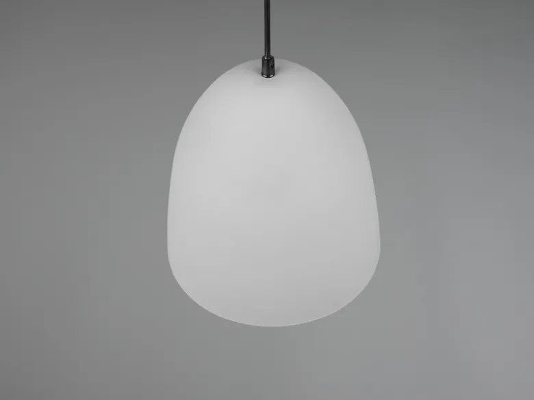 LED Pendelleuchte einflammig Metall Grau rund, Ø 25cm