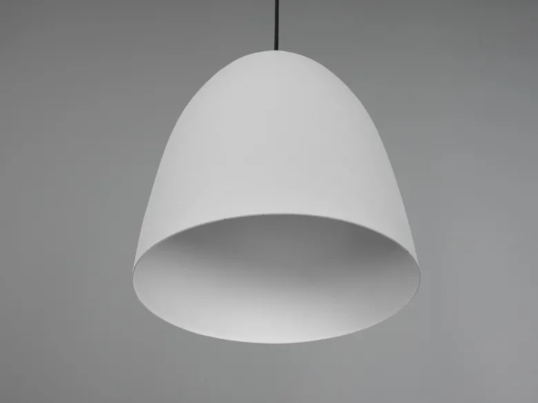 LED Pendelleuchte einflammig Metall Grau rund, Ø 25cm