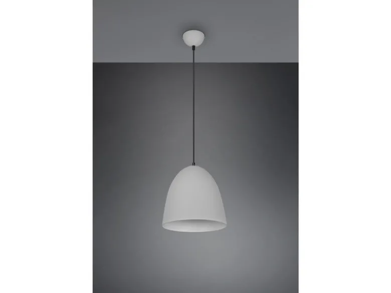 LED Pendelleuchte einflammig Metall Grau rund, Ø 25cm