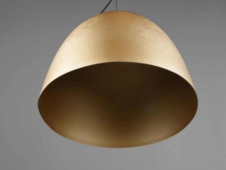 LED Pendelleuchte einflammig Metall Messing rund, Ø 40cm