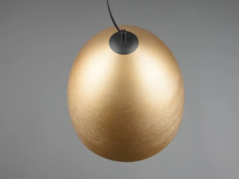 LED Pendelleuchte einflammig Metall Messing rund, Ø 40cm