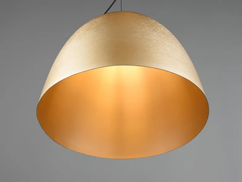 LED Pendelleuchte einflammig Metall Messing rund, Ø 40cm