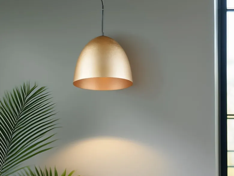 LED Pendelleuchte einflammig Metall Messing rund, Ø 40cm