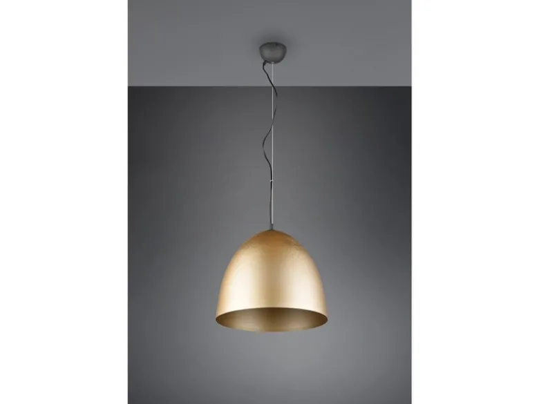 LED Pendelleuchte einflammig Metall Messing rund, Ø 40cm