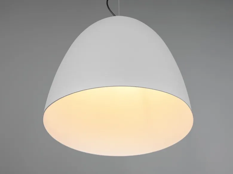 LED Pendelleuchte einflammig Metall Grau rund, Ø 40cm