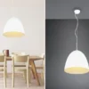 LED Pendelleuchte einflammig Metall Weiß rund, Ø 40cm